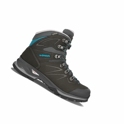 Lowa Badia GTX Ws Winterstiefel Damen Dunkelgrau Blau | MWVF-46579