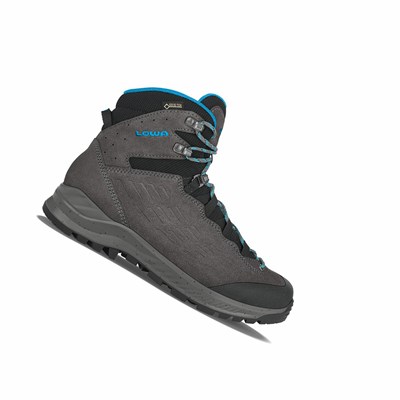Lowa Explorer GTX Mid WS Winterstiefel Damen Dunkelgrau Türkis | HDZG-84203