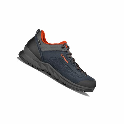 Lowa Explorer II GTX Lo Winterstiefel Herren Navy Orange | PBGY-78503