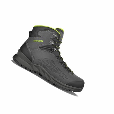Lowa Explorer II GTX Mid Winterstiefel Herren Dunkelgrau Hellgrün | JFWZ-62078
