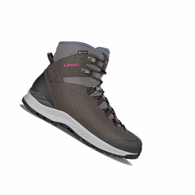 Lowa Explorer II GTX Mid Ws Winterstiefel Damen Dunkelgrau | HVDE-52193