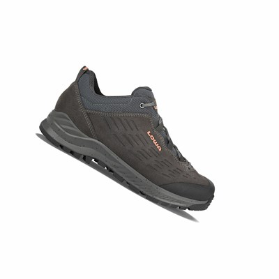 Lowa Explorer Lo WS Winterstiefel Damen Dunkelgrau Koralle | BFVR-25769