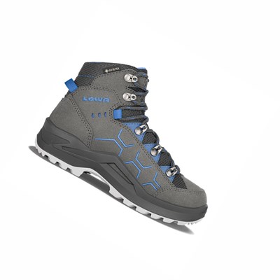 Lowa Kody Evo GTX Mid Junior Wanderschuhe Kinder Dunkelgrau Blau | DRUO-63748