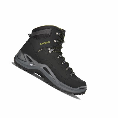 Lowa Renegade GTX Mid Wanderschuhe Herren Schwarz Olivgrün | LPXZ-07495