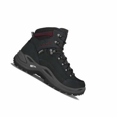 Lowa Renegade GTX Mid Ws Wanderschuhe Damen Schwarz Bordeaux | OSUR-71534