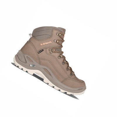 Lowa Renegade GTX Mid Ws Wanderschuhe Damen Braun Aprikose | ZGWS-47563