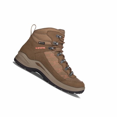 Lowa Taurus Pro GTX Mid Ws Wanderschuhe Damen Grau Braun | LKST-01894