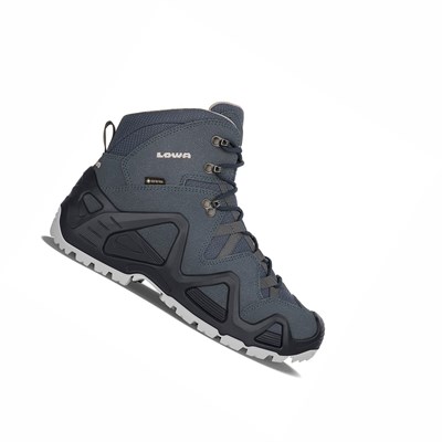Lowa Zephyr GTX Mid Wanderschuhe Herren Grau Blau | WUEY-47832